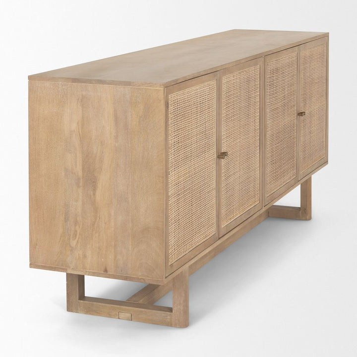 Sailor Light Brown Wood | Cane Accent Sideboard