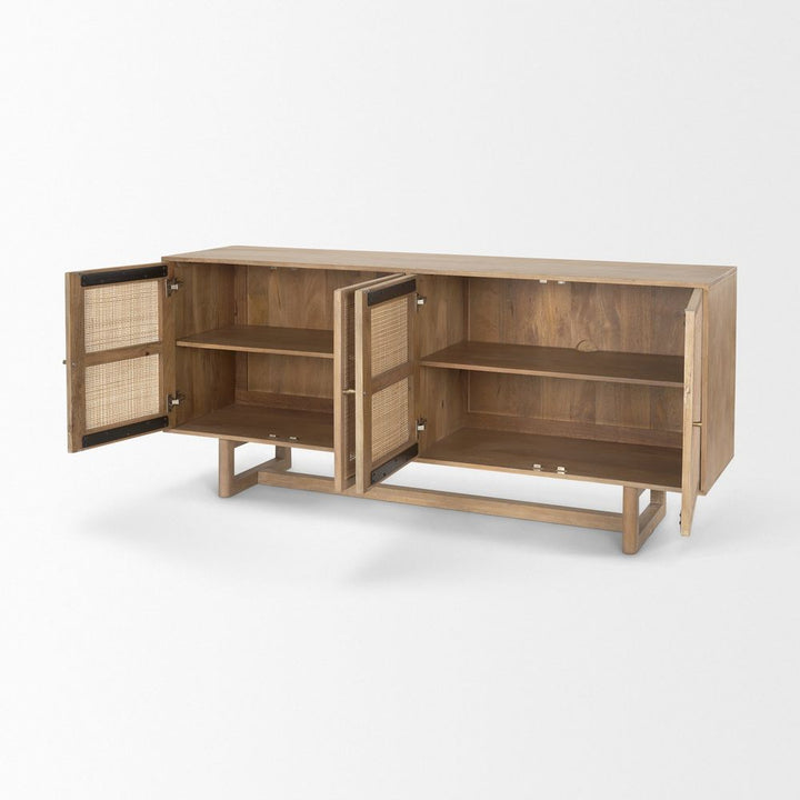 Sideboards & Credenzas Sailor Light Brown Wood | Cane Accent Sideboard