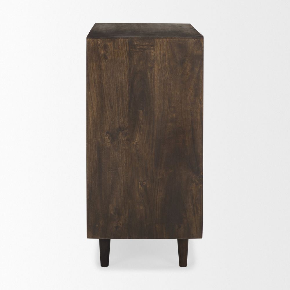 Gerrick Dark Brown Wood | 2 Door Accent Cabinet