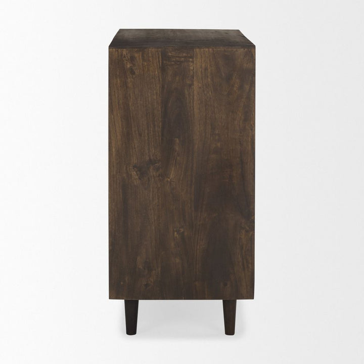 Gerrick Dark Brown Wood | 2 Door Accent Cabinet