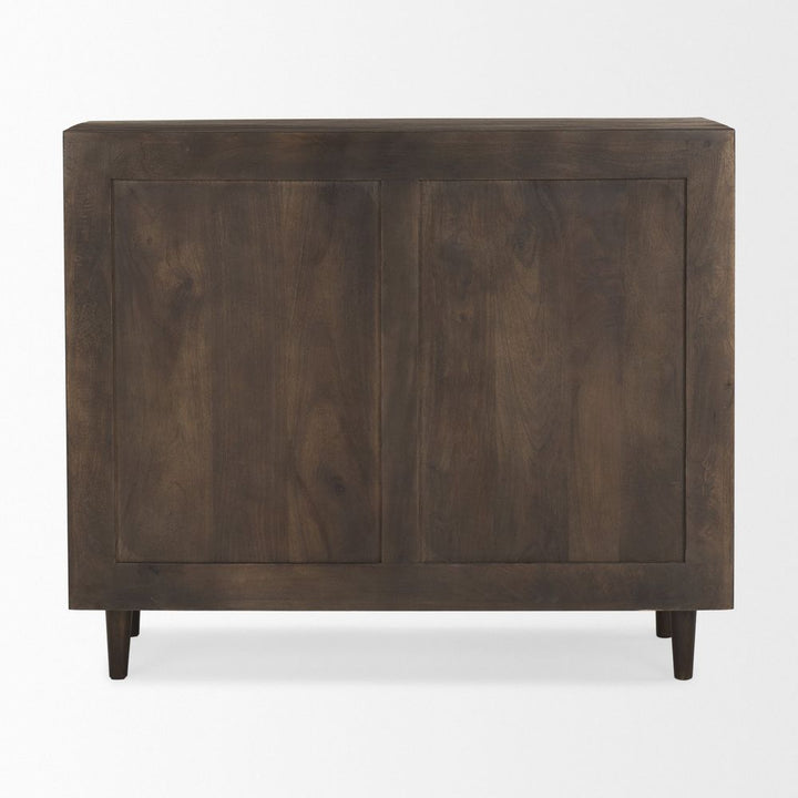 Gerrick Dark Brown Wood | 2 Door Accent Cabinet