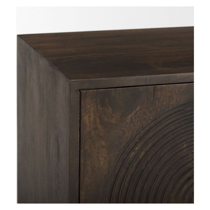 Gerrick Dark Brown Wood | 2 Door Accent Cabinet