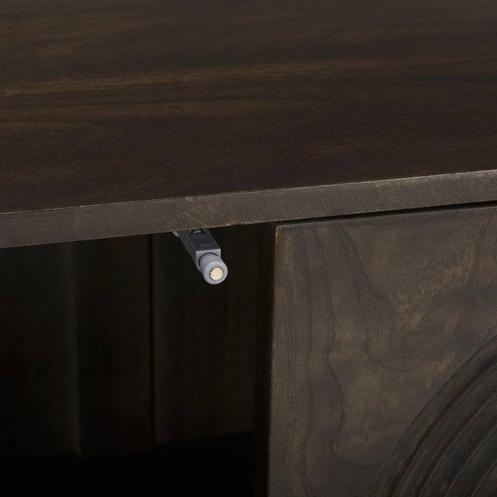 Gerrick Dark Brown Wood | 2 Door Accent Cabinet