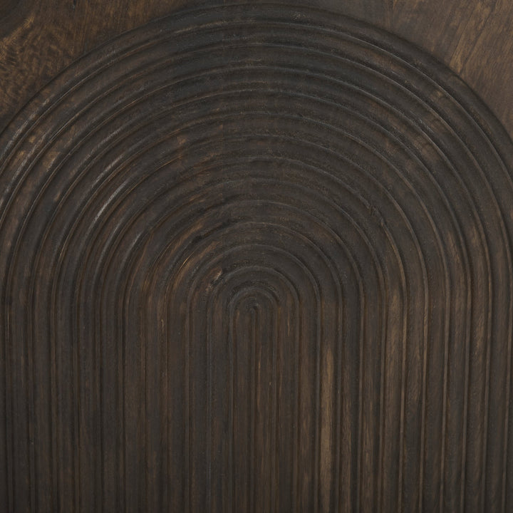 Gerrick Dark Brown Wood | 2 Door Accent Cabinet