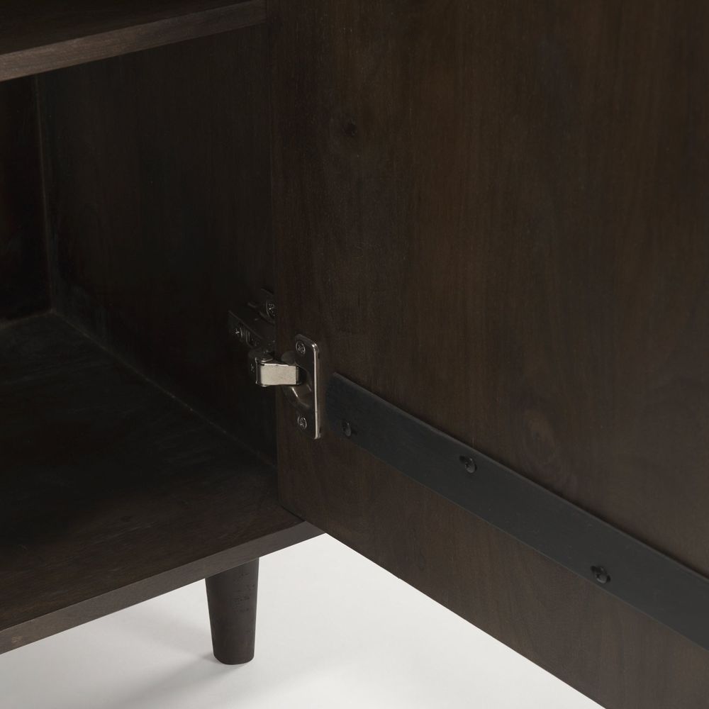 Gerrick Dark Brown Wood | 2 Door Accent Cabinet