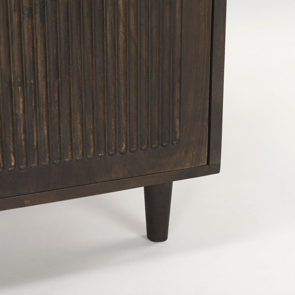 Gerrick Dark Brown Wood | 2 Door Accent Cabinet