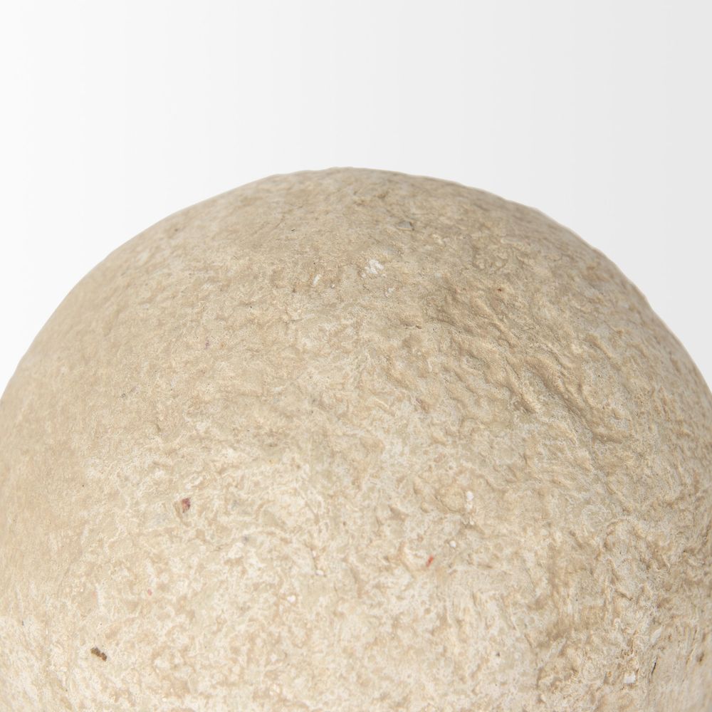 Stavros Beige Paper Mache | Set of 3 Decorative Object