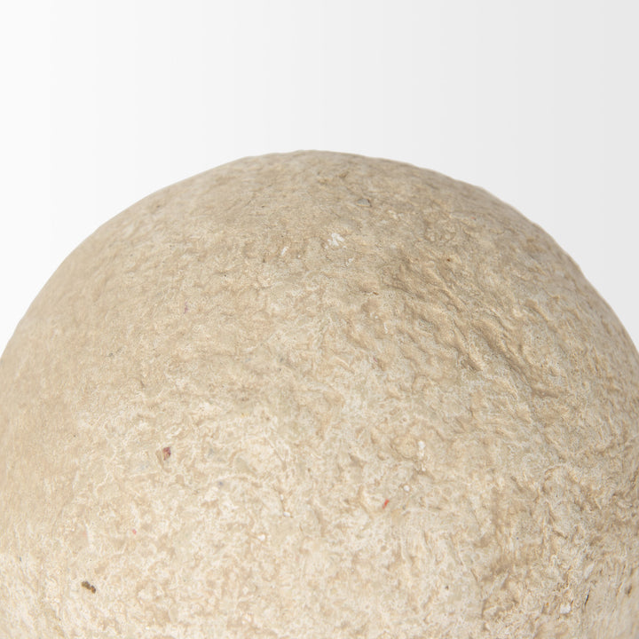 Stavros Beige Paper Mache | Set of 3 Decorative Object