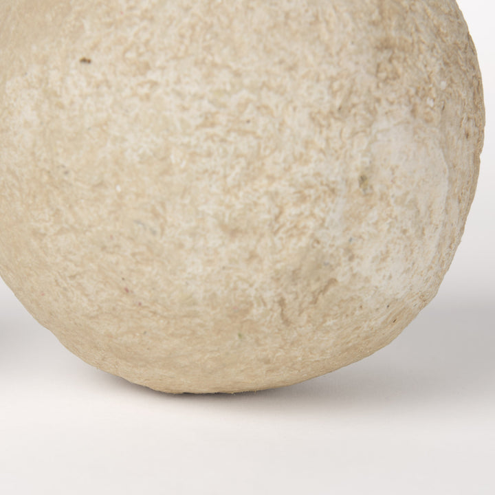 Stavros Beige Paper Mache | Set of 3 Decorative Object