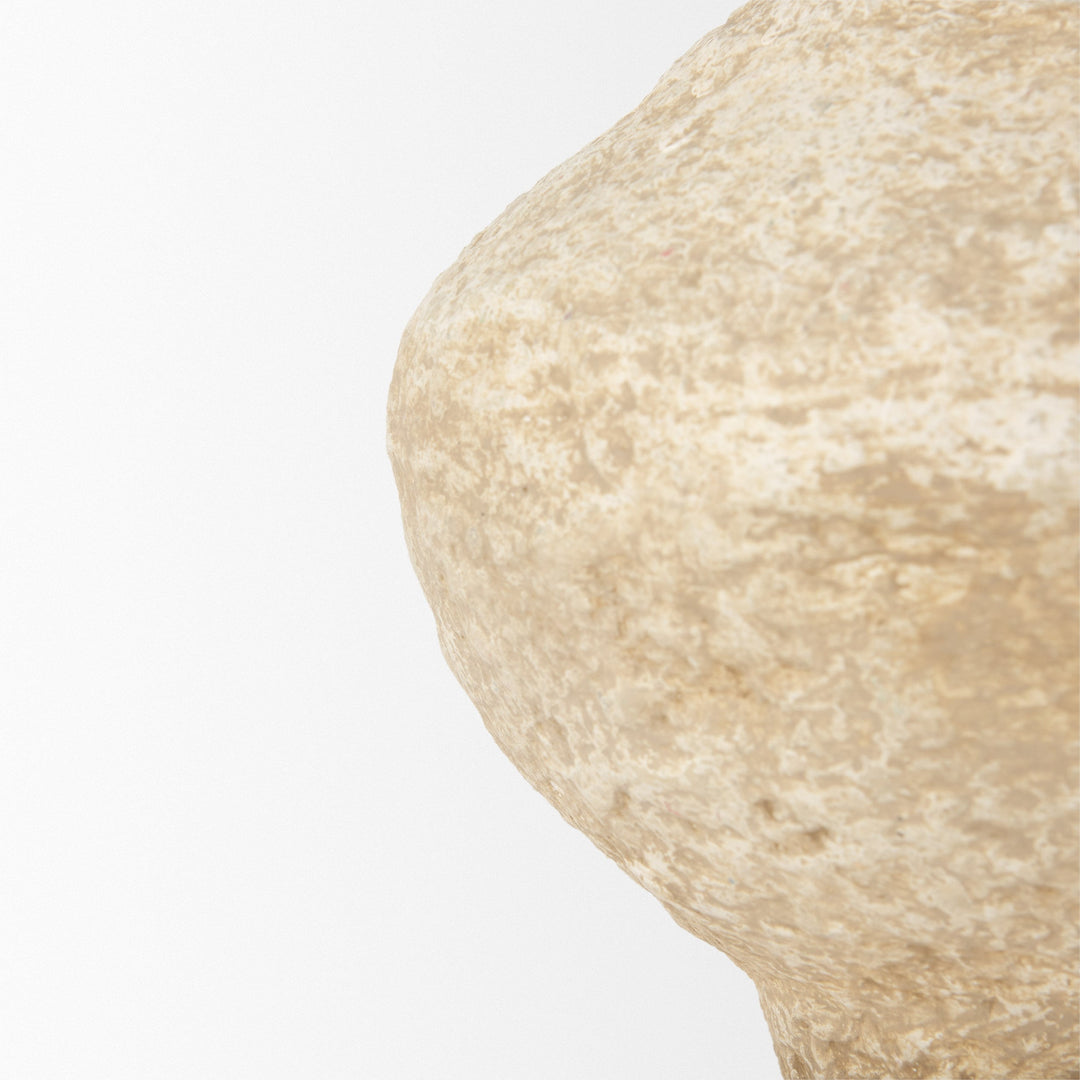 Lavoisier Beige Paper Mache | Small Vase