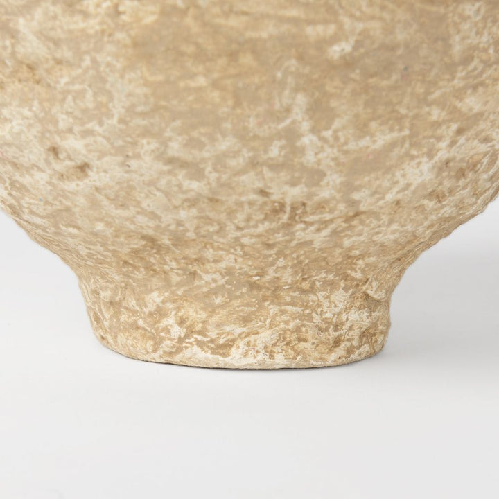 Lavoisier Beige Paper Mache | Small Vase
