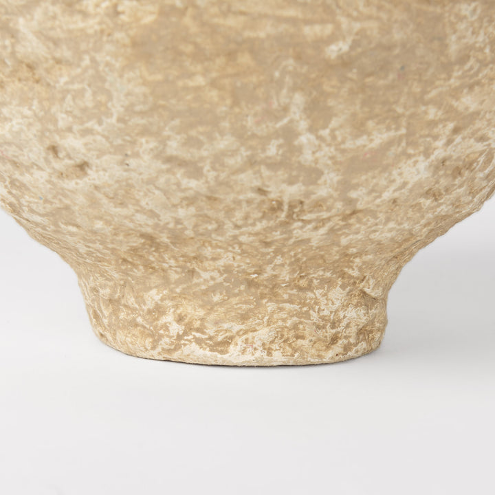 Lavoisier Beige Paper Mache | Small Vase