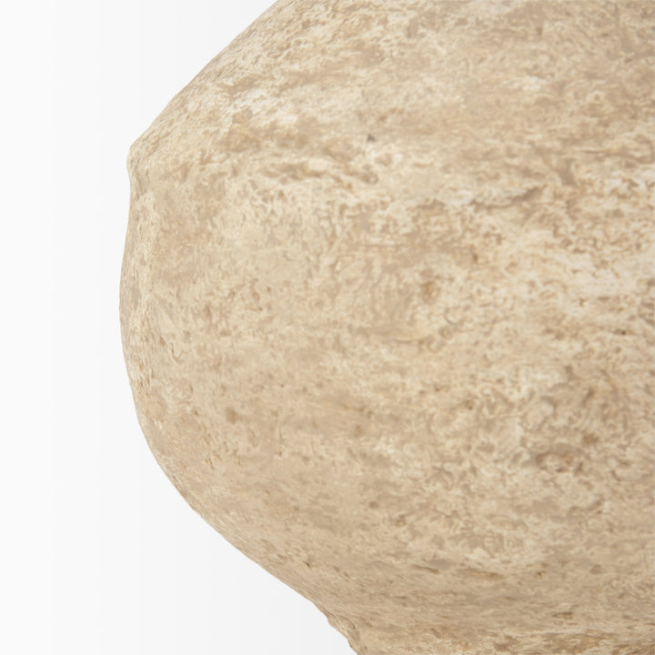 Lavoisier Beige Paper Mache | Large Vase