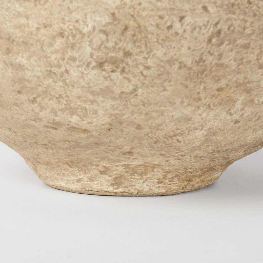 Lavoisier Beige Paper Mache | Large Vase