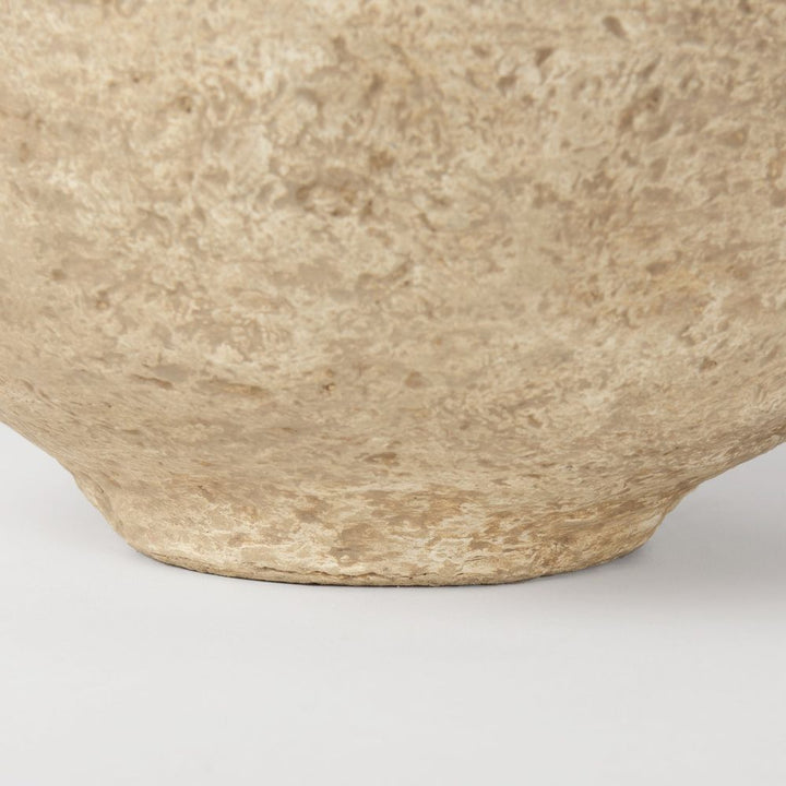 Lavoisier Beige Paper Mache | Large Vase