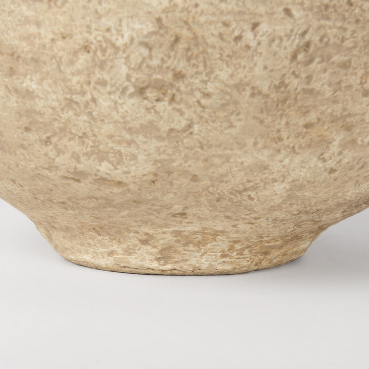 Lavoisier Beige Paper Mache | Large Vase