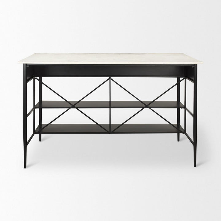 Toryn Kitchen Island with Marble Top