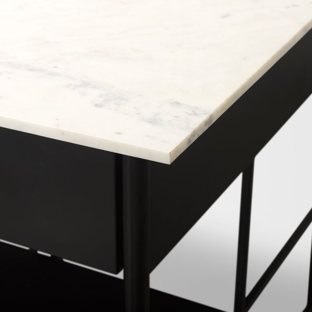 Toryn Kitchen Island with Marble Top