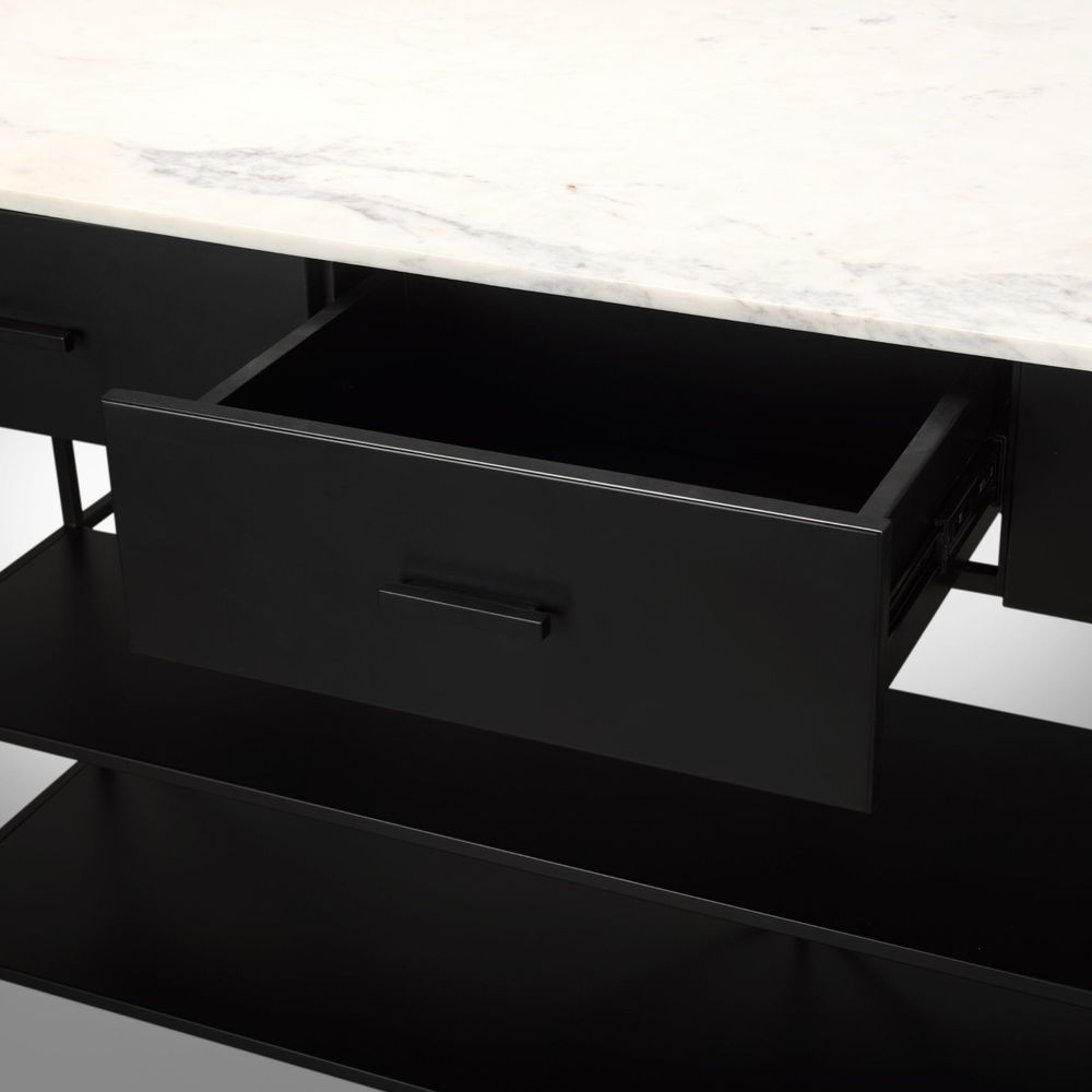 Toryn Kitchen Island with Marble Top