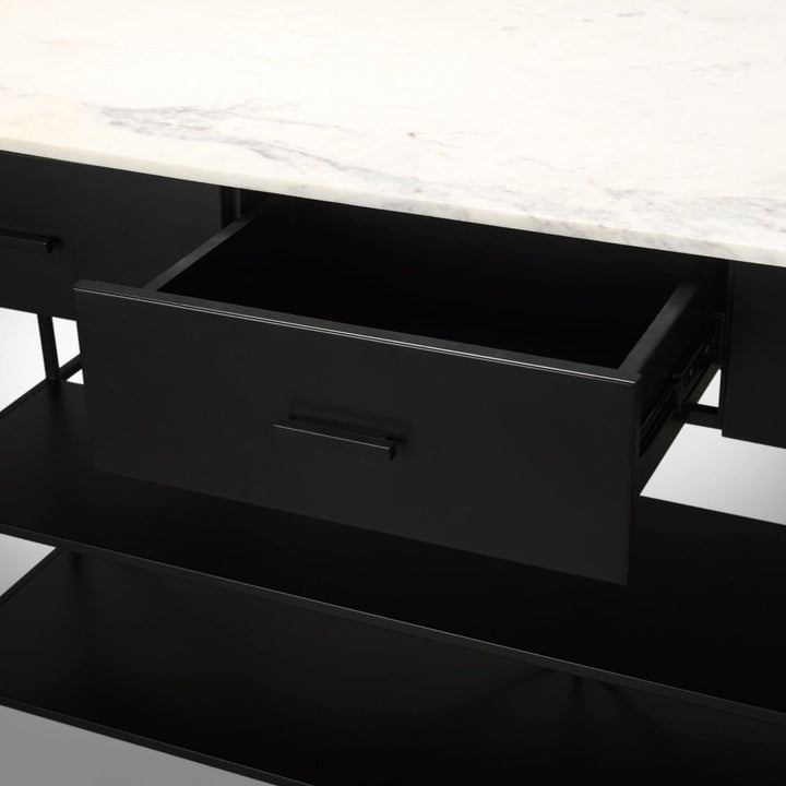 Toryn Kitchen Island with Marble Top