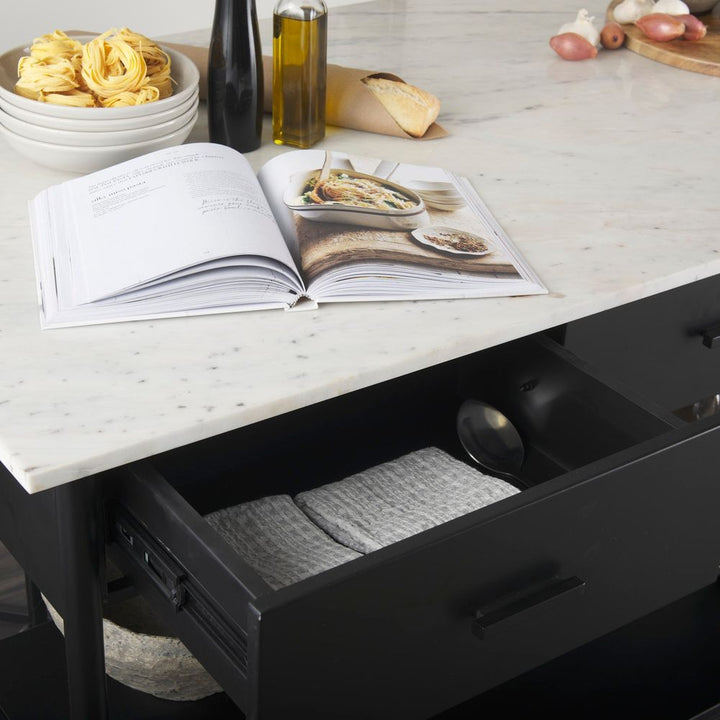 Toryn Kitchen Island with Marble Top
