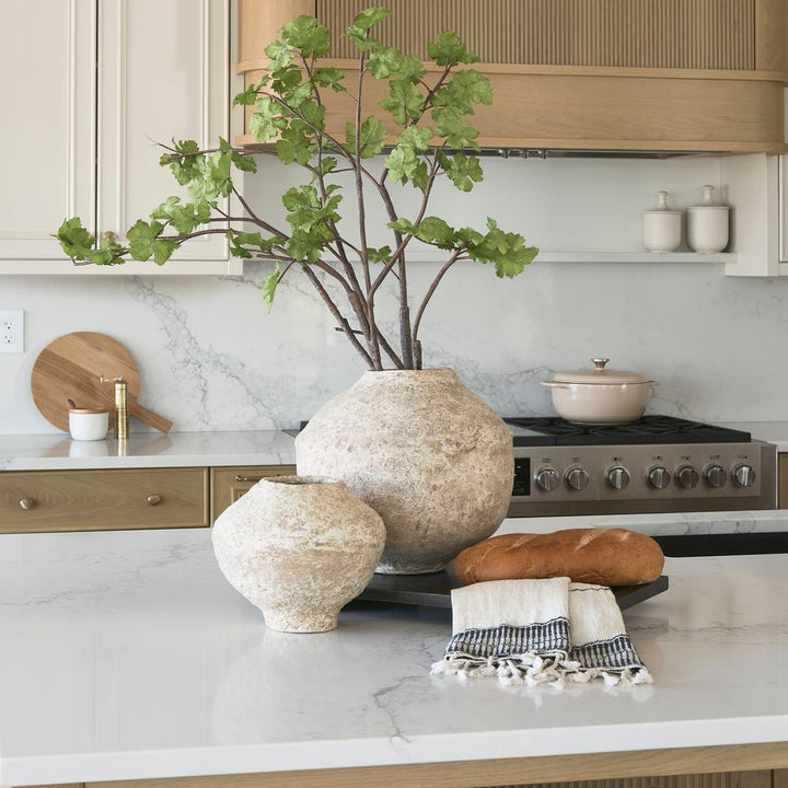 Lavoisier Beige Paper Mache | Small Vase