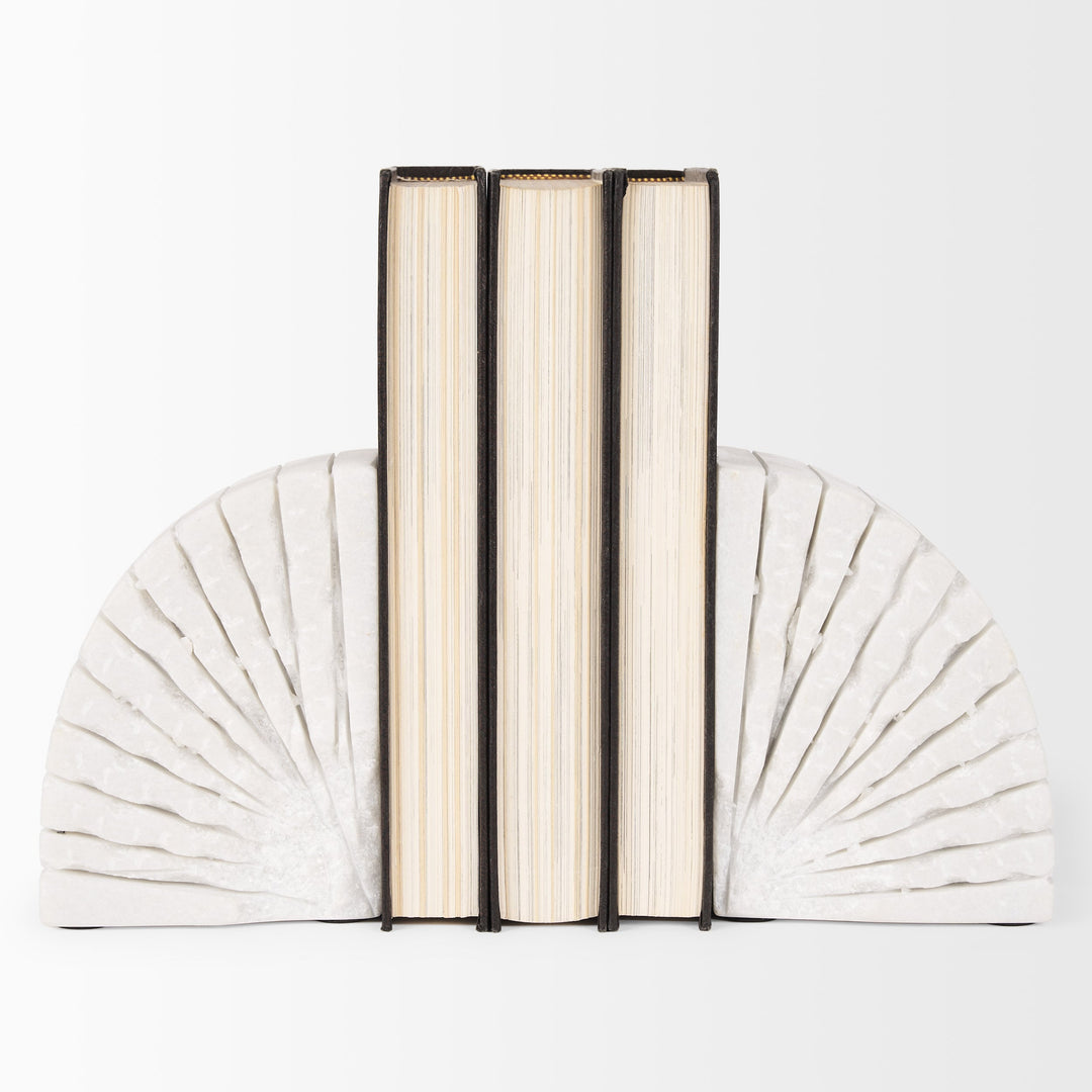 Somerset White Marble Book End