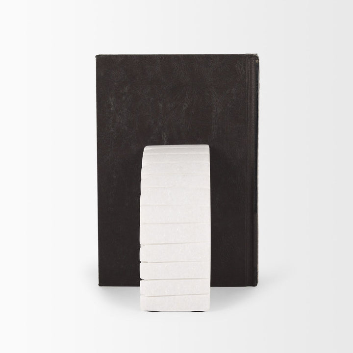 Somerset White Marble Book End