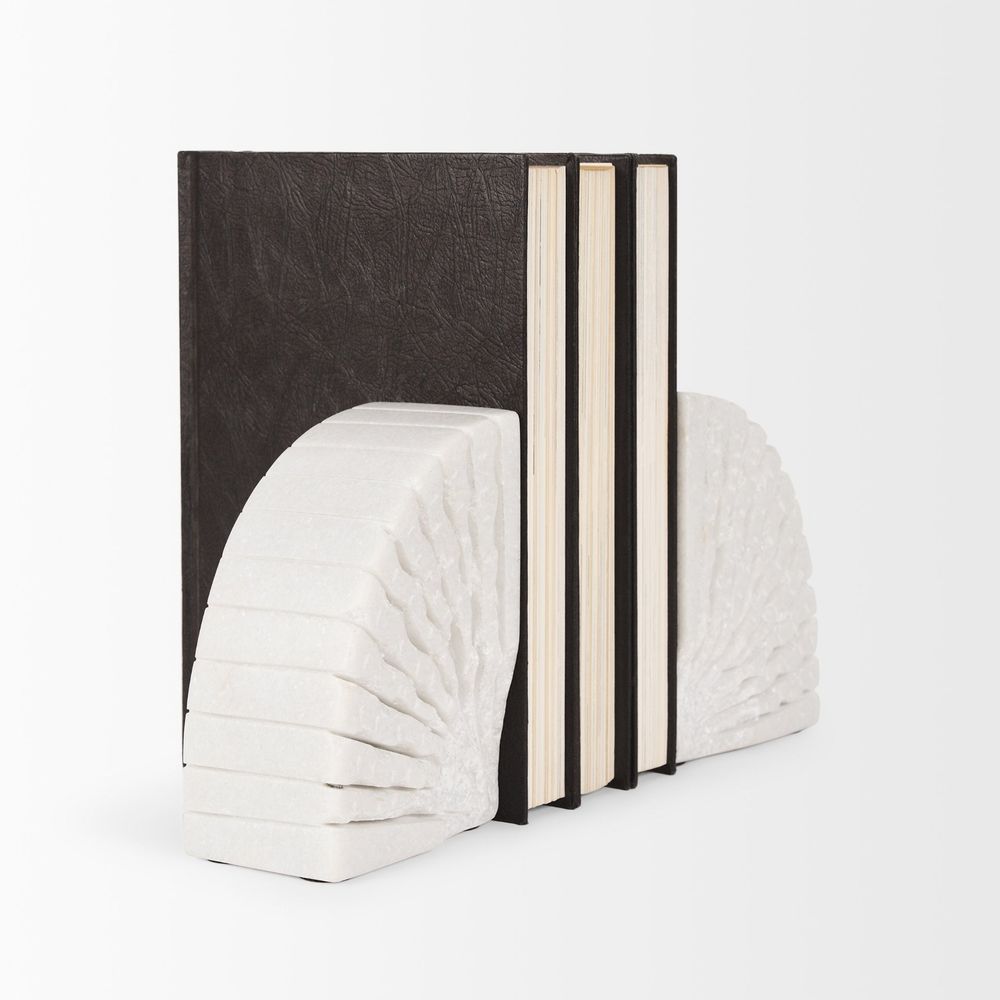 Somerset White Marble Book End
