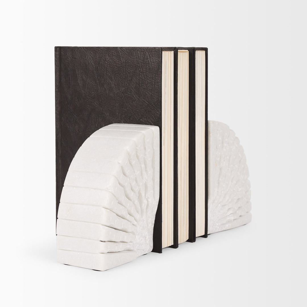 Somerset White Marble Book End