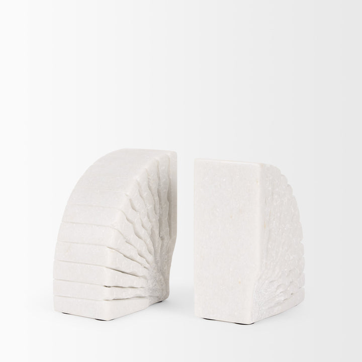 Somerset White Marble Book End