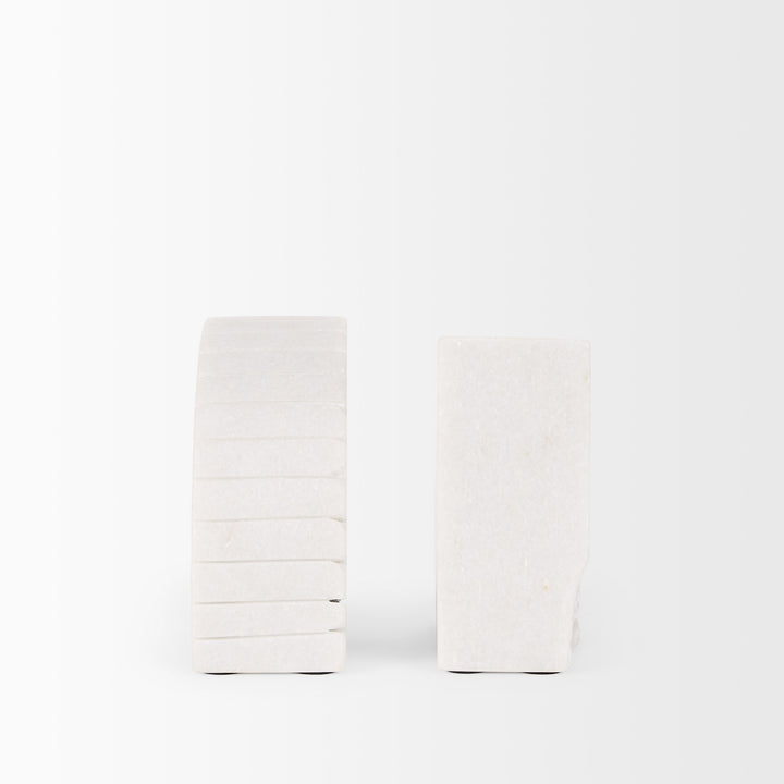 Somerset White Marble Book End