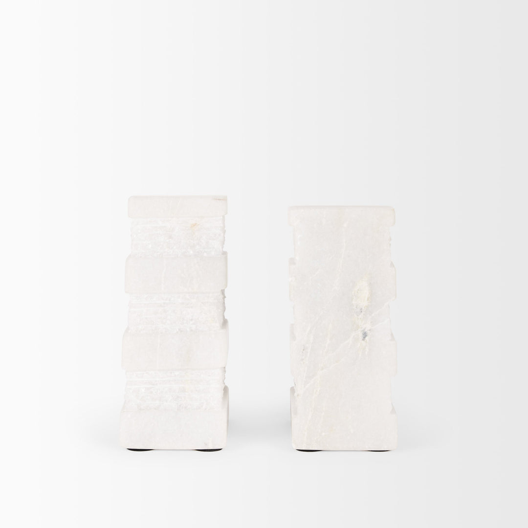 Vallina White Marble Book End