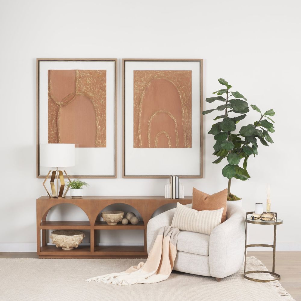 Console Tables Kingsley Brown Wood | Large Console Table