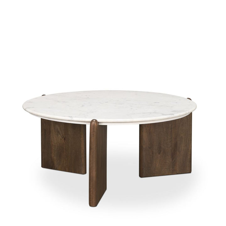 Amethyst Dark Brown | White Marble Coffee Table