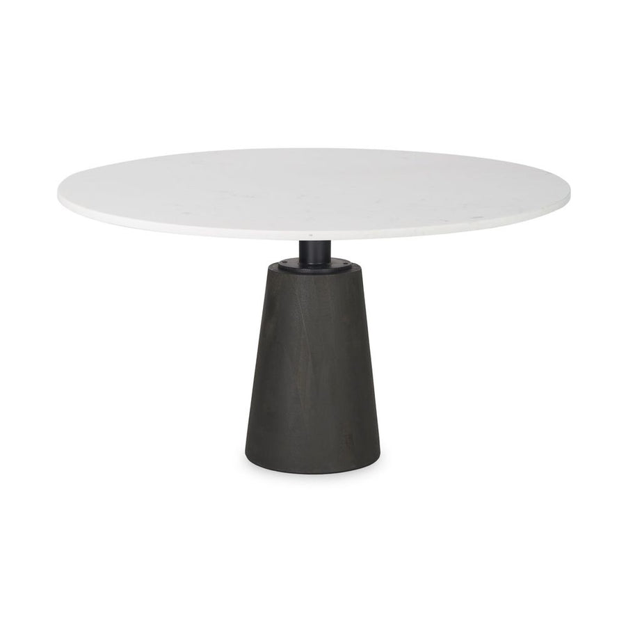 Dining Tables Fabian White Marble | Black Wood Dining Table