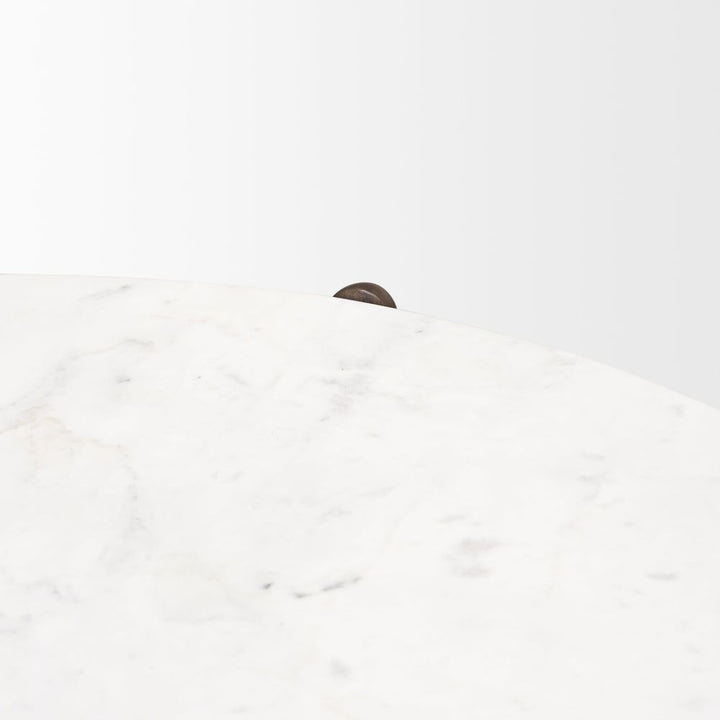 Amethyst Dark Brown | White Marble Coffee Table