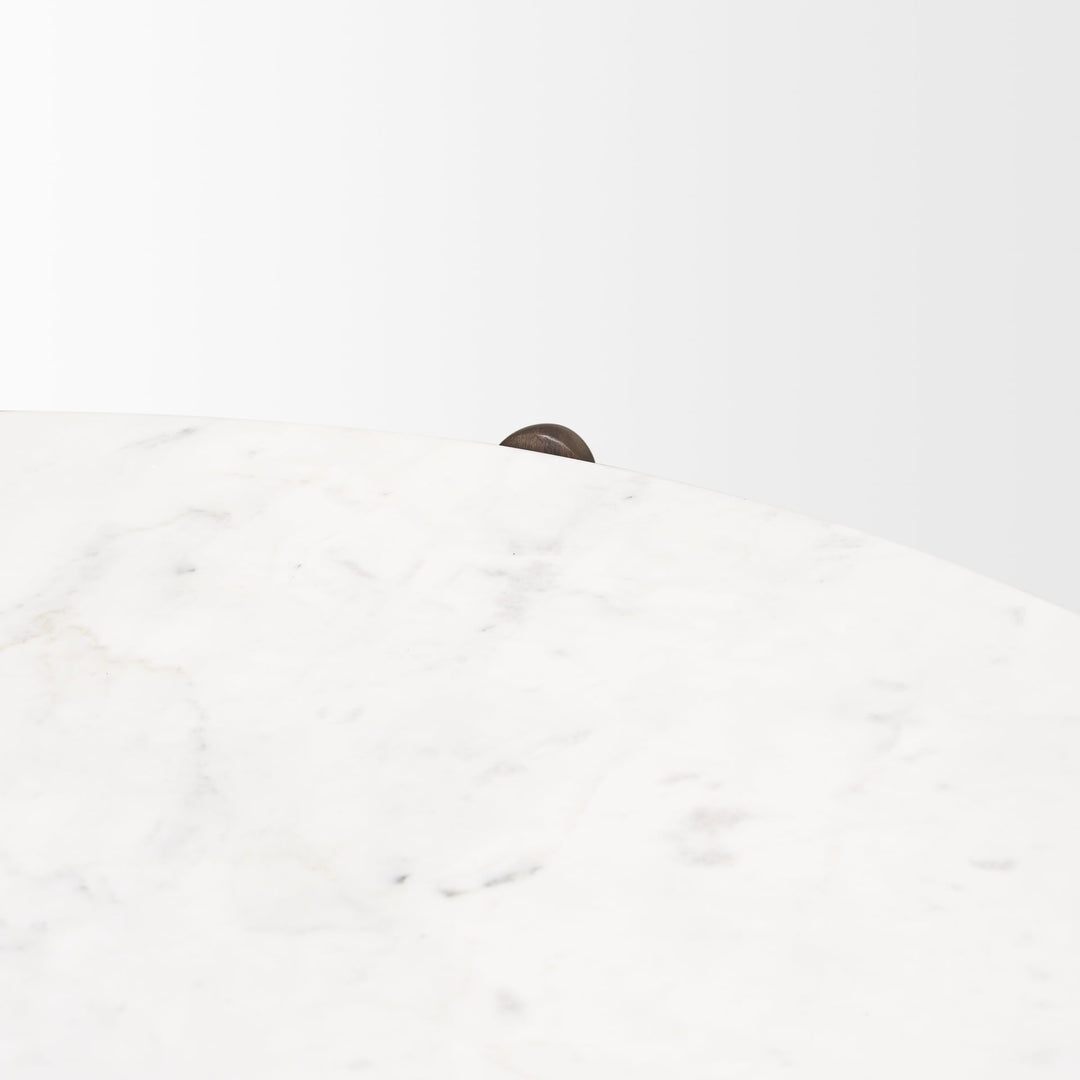 Amethyst Dark Brown | White Marble Coffee Table