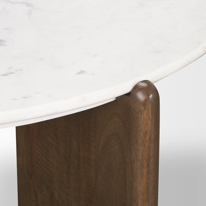 Amethyst Dark Brown | White Marble Coffee Table