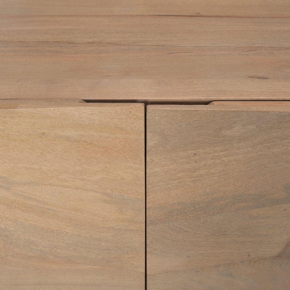 Victoria Light Brown Wood | Black Metal Sideboard