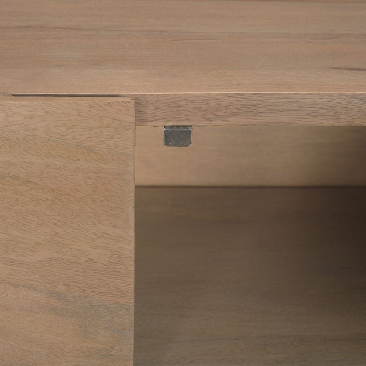 Victoria Light Brown Wood | Black Metal Sideboard