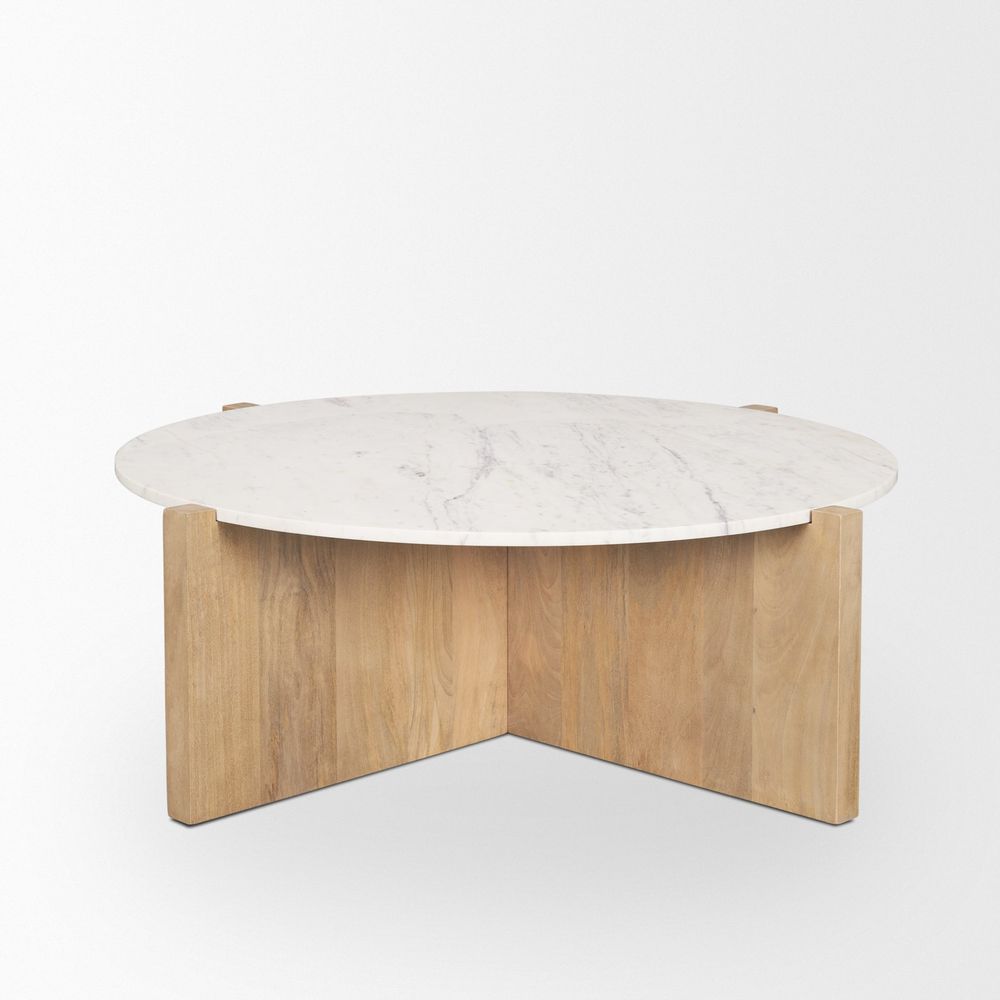 Theodore Light Brown | Marble Coffee Table