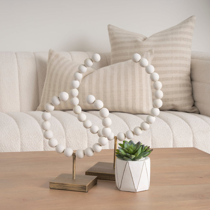 Tarron White Wood | 12H Decorative Object