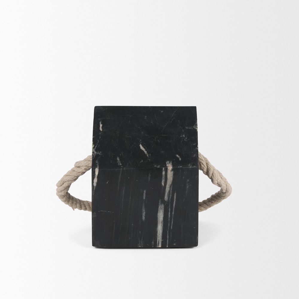Raven Black Marble Decorative Object
