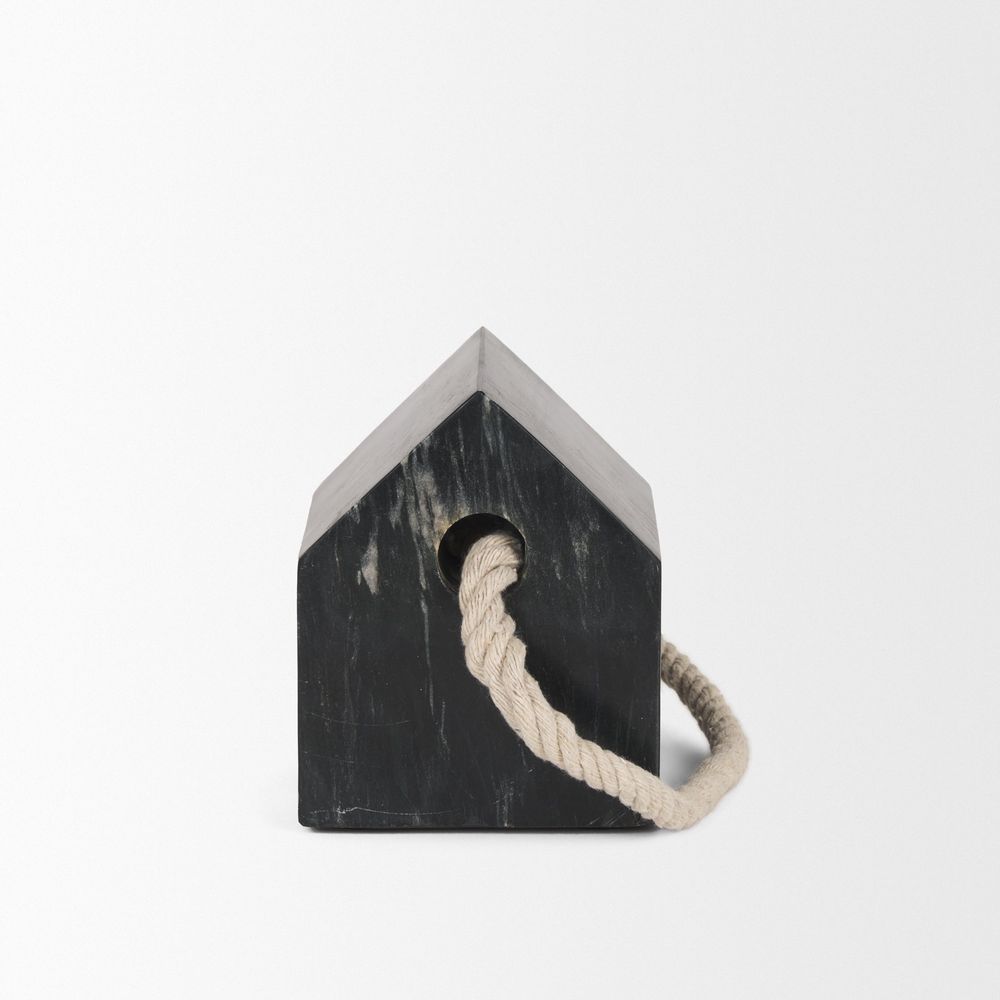 Raven Black Marble Decorative Object