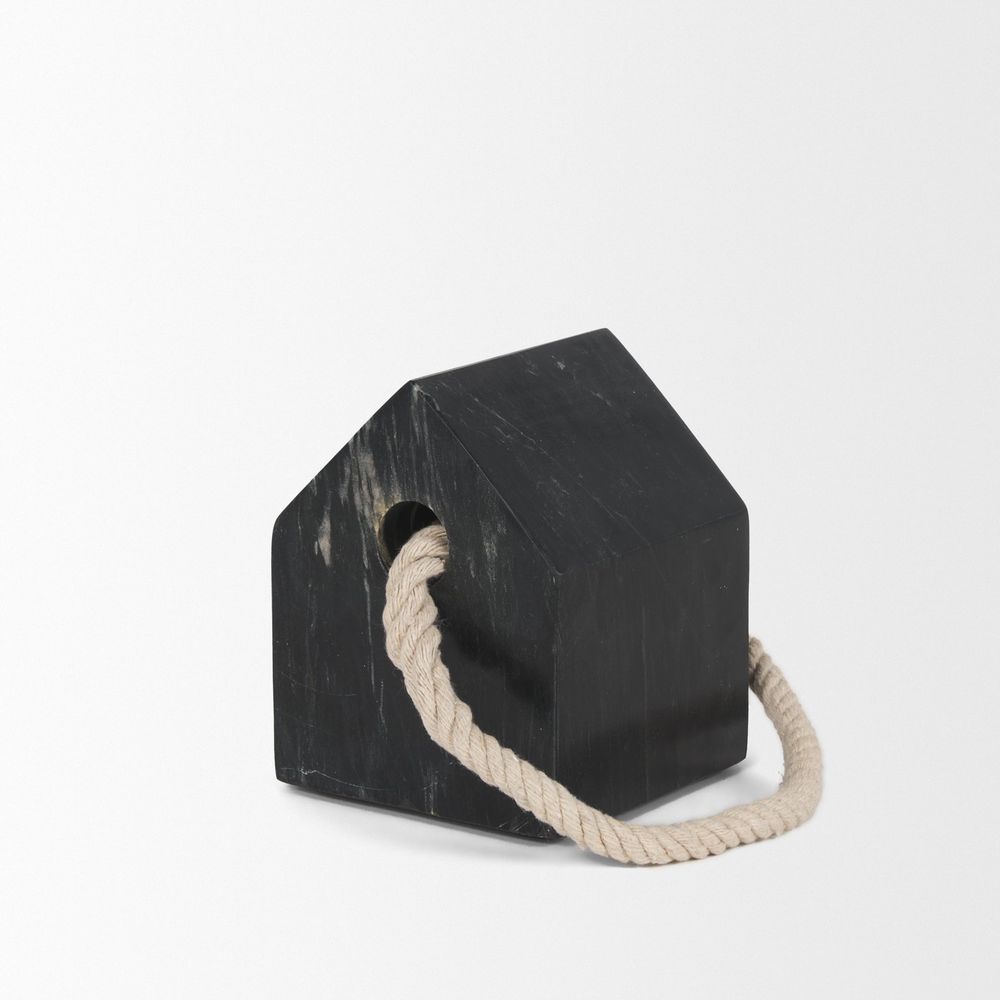 Raven Black Marble Decorative Object