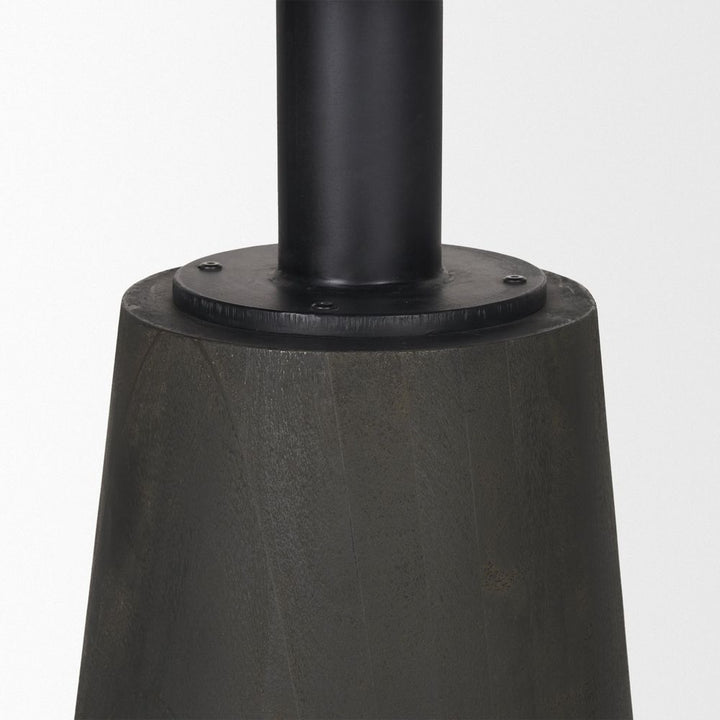 Fabian White Marble | Black Wood Dining Table
