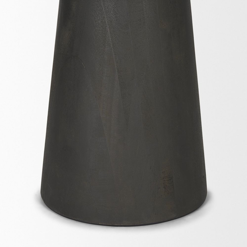 Fabian White Marble | Black Wood Dining Table