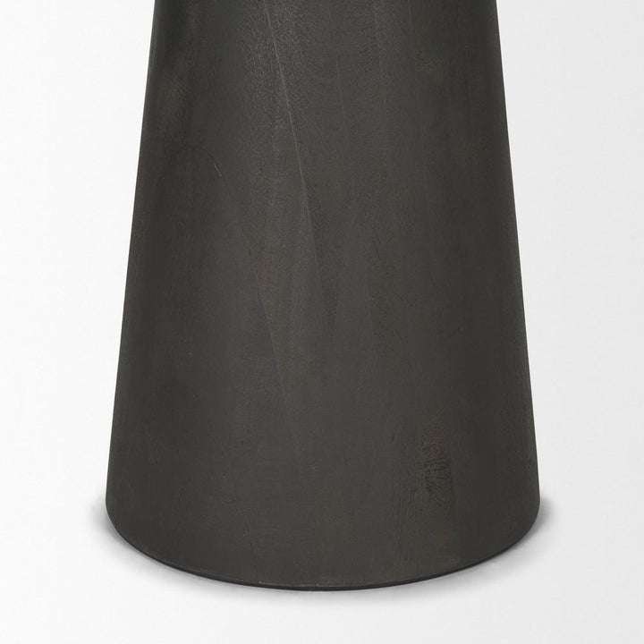 Fabian White Marble | Black Wood Dining Table