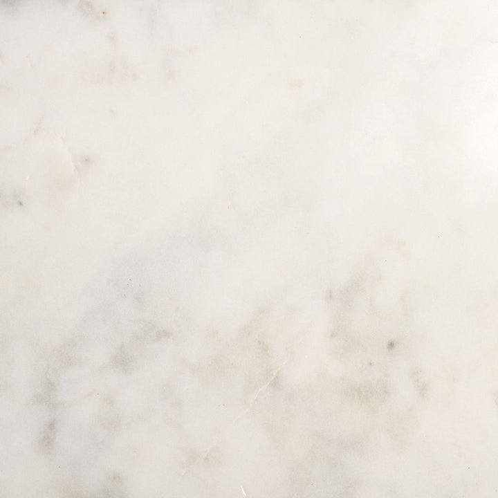 Vesper White Marble | Gold Metal Accent Table